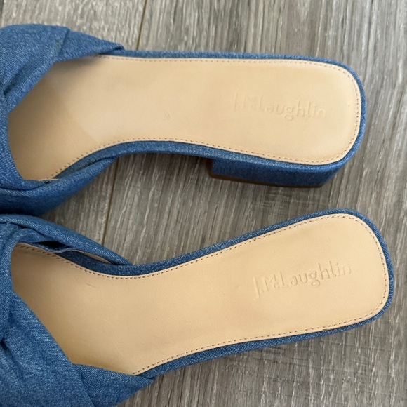 I McLaughlin Blue Braided Women’s Mules Size 9 - Picture 6 of 7